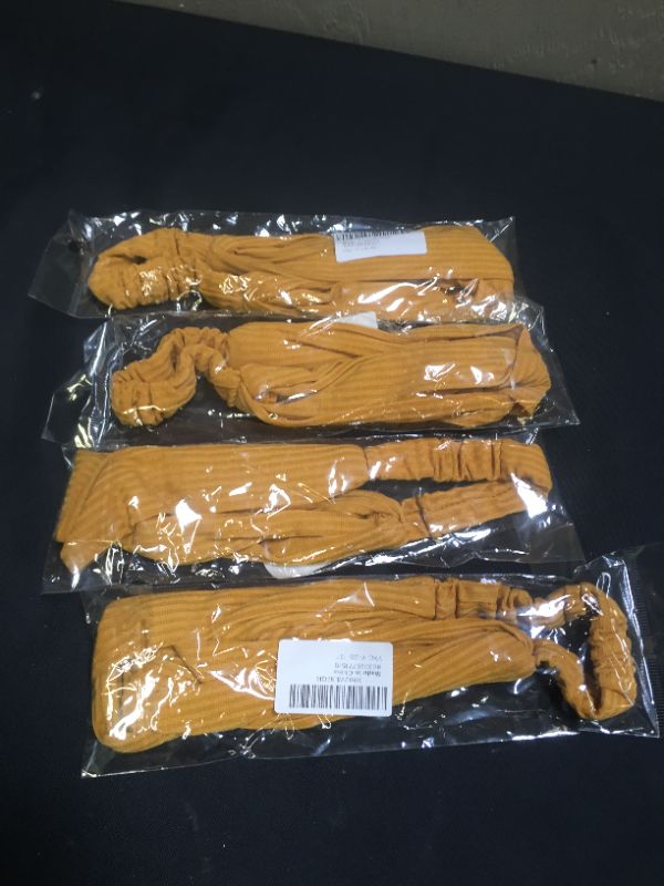 Photo 1 of 4 PACK OF YELLOW RIBBED HEADBANDS 