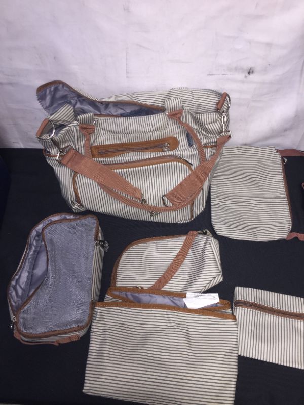 Photo 2 of SoHo Grand Central Station Diaper Bag 7Pc, Striped