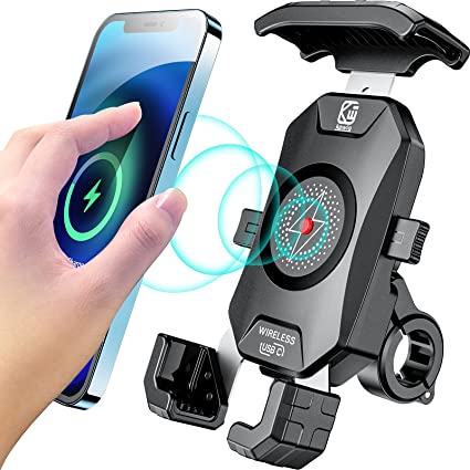 Photo 1 of KEWIG Motorcycle Phone Mount 15W Wireless & USB C 20W Fast Charger
