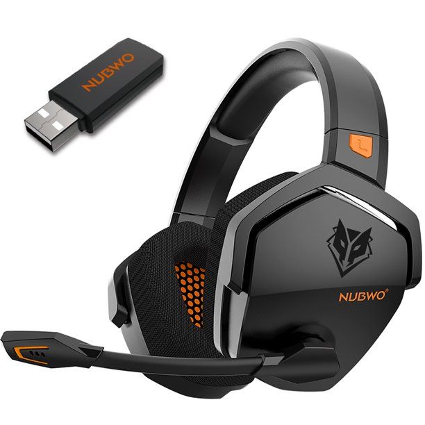 Photo 1 of NUBWO G06 Wireless Gaming Headset for PS5 PC Laptop Noise Cancelling Over Ear Headphones with Mic 17H Long Lasting Battery 2.4G Wireless/Wired Headset Bass Surround Soft Earmuffs for Games