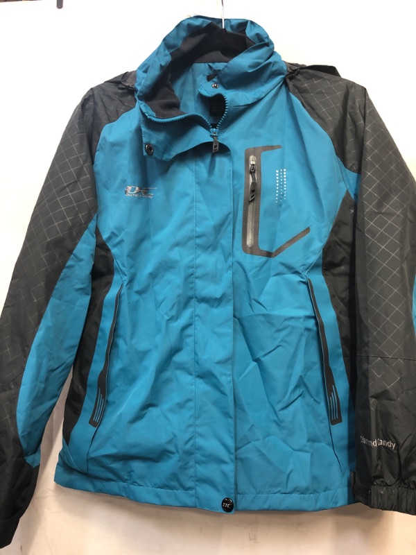 Photo 3 of Diamond Candy Women's Rain Jacket Waterproof with Hood Lightweight Hiking Coat (Size X small-Small)