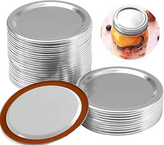 Photo 1 of 30 Pack Wide Mouth Canning Lids, Lids for Mason Jar Canning Lids Split-Type Leak Proof Caps for Food Storage(86mm)
