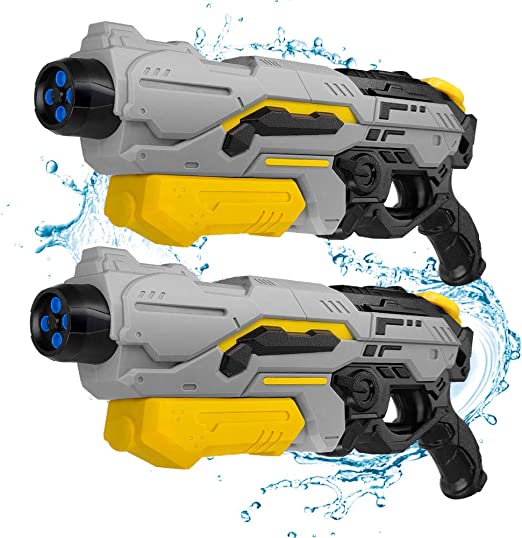 Photo 1 of Set of Two Squirt Water Guns 1200 ml for Kids with Long Range Shooting Water Blaster -3
