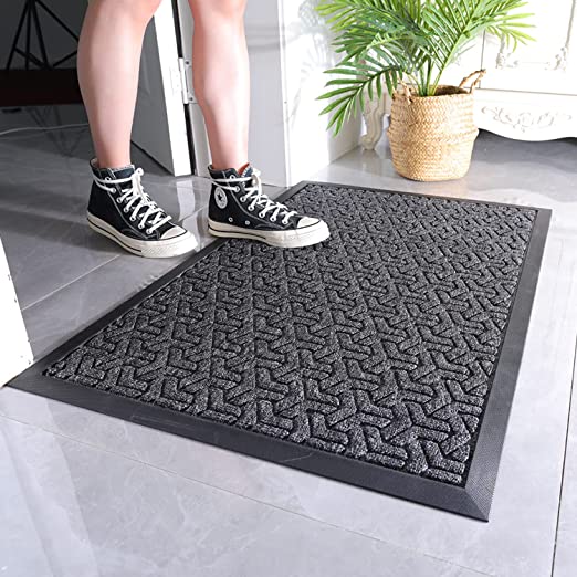 Photo 1 of chakme Durable Door Mat, Non-Slip Entrance Way Rug, Low-Profile Heavy Duty Doormat for Garage, Patio, High Traffic Areas, 36 x 24

