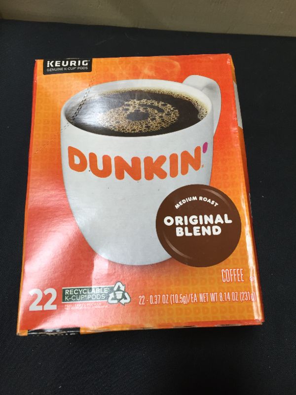 Photo 2 of Dunkin' Original Blend, Medium Roast, Keurig K-Cup Pods - 22ct ---- EXP 04/02/2022