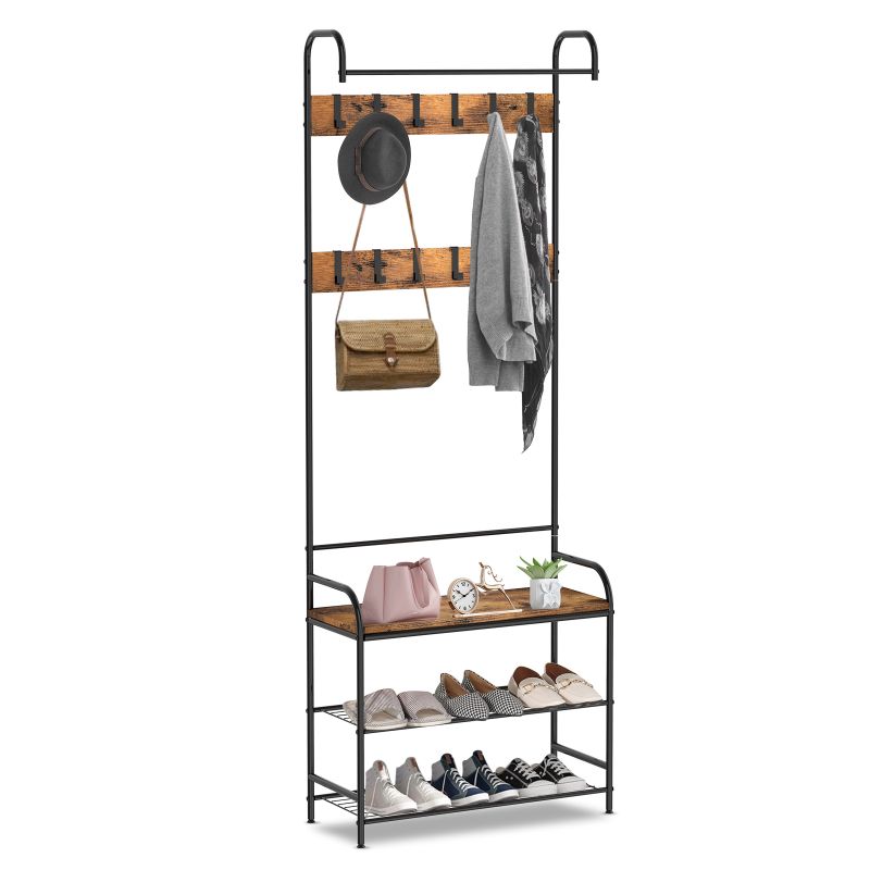 Photo 1 of alvorog Coat Rack, Shoe Bench (31 X 12.6 X 72.8
