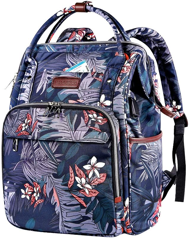 Photo 1 of VANKEAN Laptop Backpack for Women 15.6-16.2 Inch Stylish Computer Work Backpack, Water Repellent College Daypack Backpacks with USB Port & RFID Blocking, School Bag Business Travel Backpack, Floral
