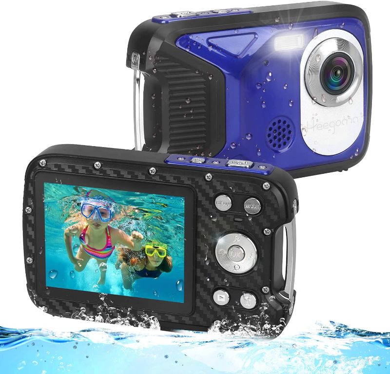 Photo 1 of Waterproof Digital Camera for Kids,HD 1080P 16 FT Underwater Camera 2.8" LCD 21MP Kids Video Camcorder with Rechargeable Battery,Point and Shoot Camera for Teenagers Students Gifts NEEDS TO BE CHARGED BEFORE USAGE 
