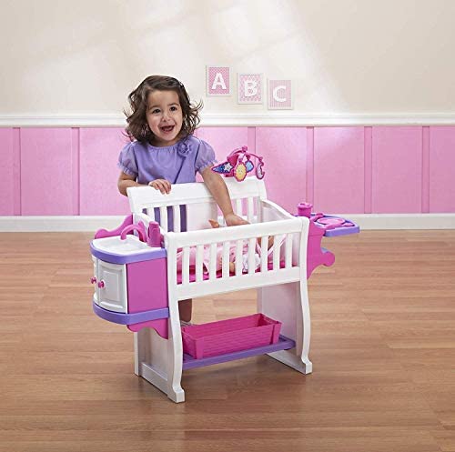 Photo 1 of American Plastic Toys Kids’ My Very Own Nursery Baby Doll Playset, Doll Furniture, Crib, Feeding Station, Learn to Nurture and Care, Durable and BPA-Free Plastic, for Children Ages 2+ , Pink
