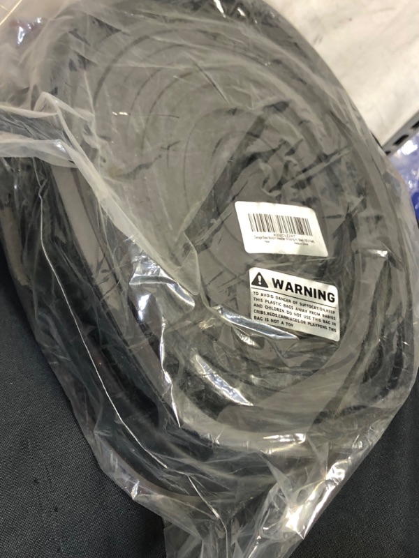 Photo 2 of 16.5 Feet Garage Door Seals Bottom Rubber Weather Stripping Kit Seal Strip Replacement,Universal Weatherproof Threshold Buffering Sealing Rubber 5/16" T Ends, 3 3/4" Width
