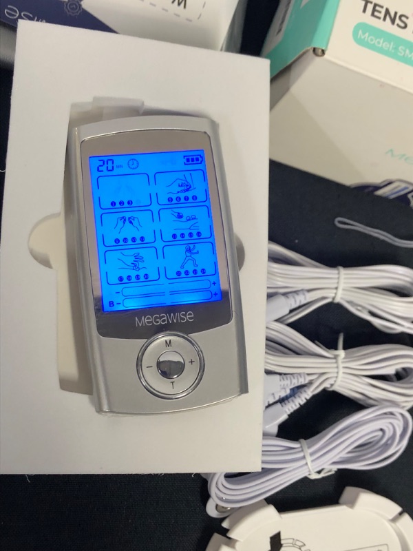 Photo 3 of MegaWise 48 Modes?24 * 2?with 10 Premium Pads EMS TENS Unit, Muscle Stimulator for Back Pain Relief Therapy,Dual Chanel for Home use, Gift for Mum and dad
