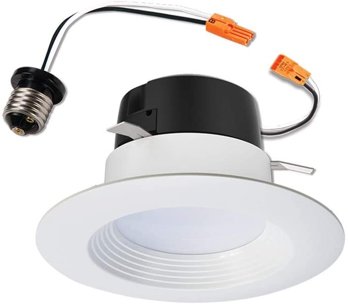 Photo 1 of Halo LT460WH6927R LT4 Integrated LED Recessed Ceiling Light Retrofit Trim, 4 inch, 2700K Warm White, Standard
