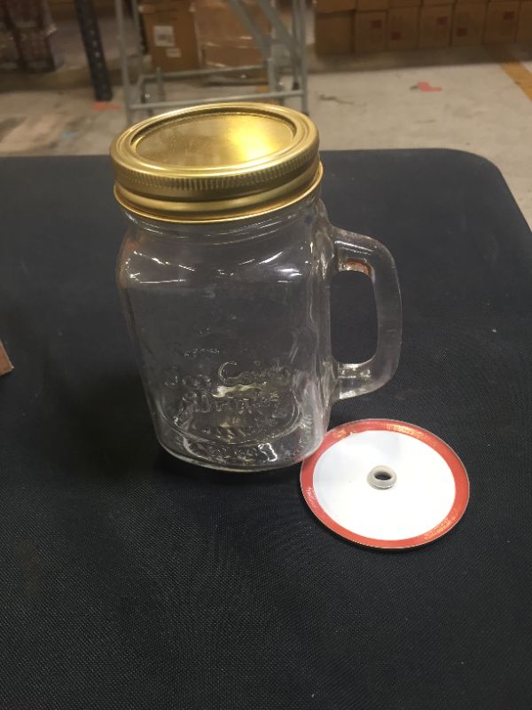 Photo 2 of 16 OZ Mason Jars Glass Regular Mouth Canning Jars with Airtight Lids and regular Lids