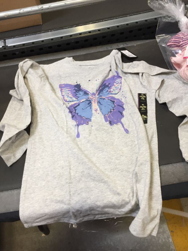 Photo 1 of Kids' Oversized Long Sleeve Graphic T-Shirt - art class Gray XL
