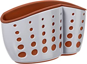 Photo 1 of 2 PACK Oggi Suction Sink Caddy, 5.75? x 2.5? x 3.25", Brick Red/Gray
