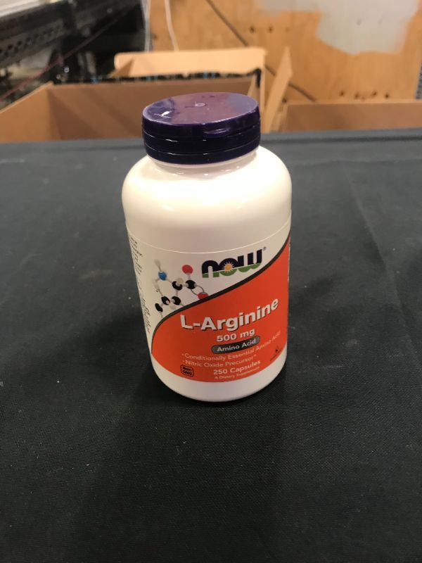 Photo 2 of NOW Supplements, L-Arginine 500 mg, Nitric Oxide Precursor*, Amino Acid, 250 Veg Capsules
BB: 11/23