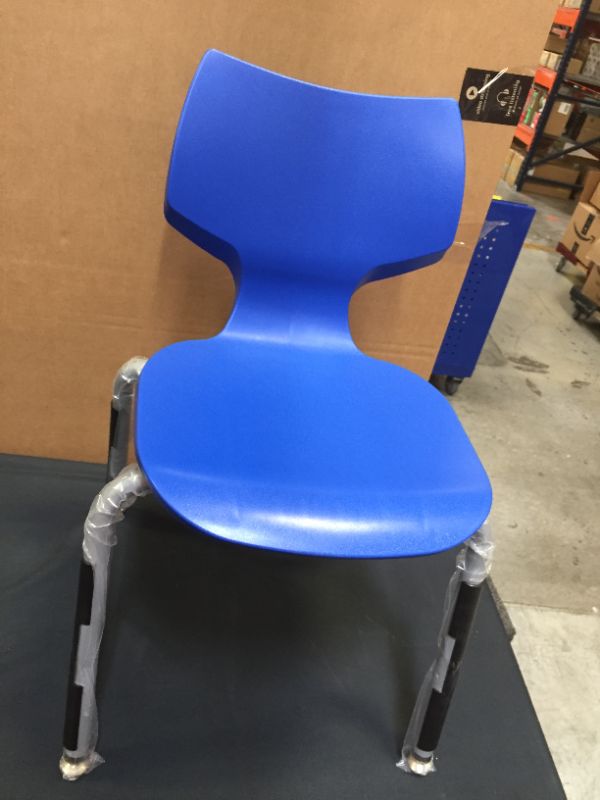 Photo 3 of Smith System 11848 Flavors Stack Chair, 16 inch, Persian Blue
