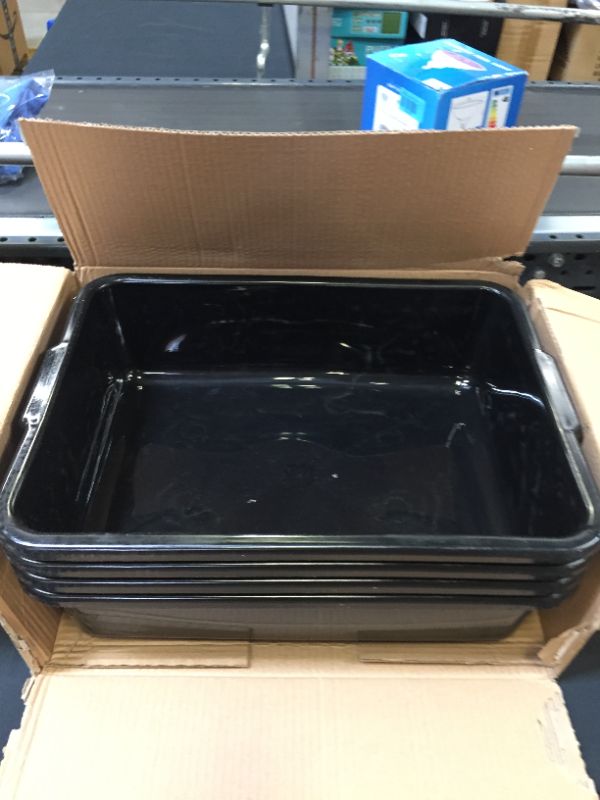 Photo 1 of 13l Black PLastic Tubs. Scuffs and Scratches on items. 4count