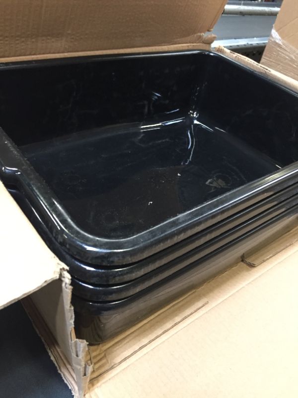 Photo 3 of 13l Black PLastic Tubs. Scuffs and Scratches on items. 4count