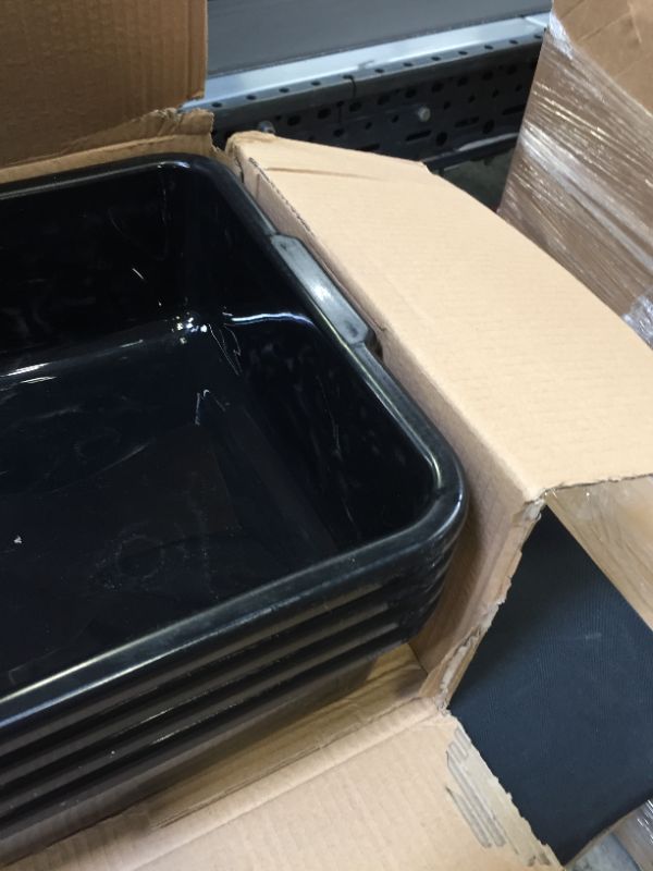 Photo 2 of 13l Black PLastic Tubs. Scuffs and Scratches on items. 4count