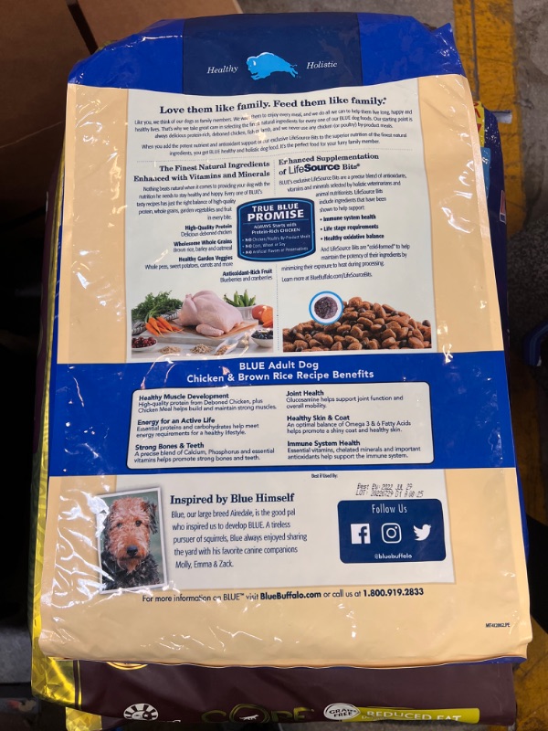 Photo 3 of A Home For Spot Charity Auction - Best by July 29, 2022 - 
Blue Buffalo Life Protection Formula Natural Adult Dry Dog Food, Chicken and Brown Rice 15-lb
