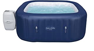 Photo 1 of Bestway 60022E SaluSpa Hawaii 71-Inch x 26-Inch 6 Person Outdoor Inflatable Hot Tub Spa with Air Jets, Pump, 2 Filter Cartridges, and Tub Cover, Navy
