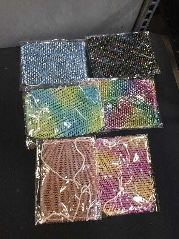 Photo 1 of reusable bedazzled bling face mask (6 pcs) 