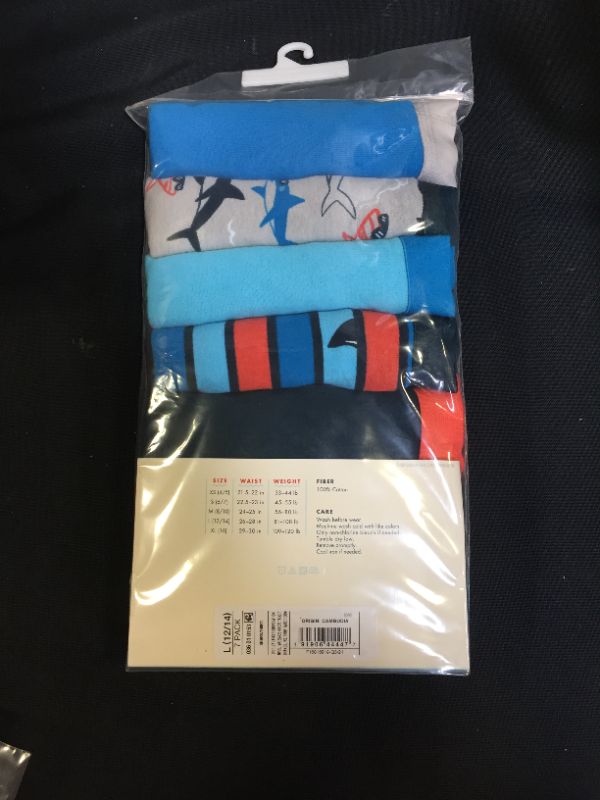 Photo 3 of Boy's Shark/Solids 7 Pack Boxer Briefs - Large 12/14
