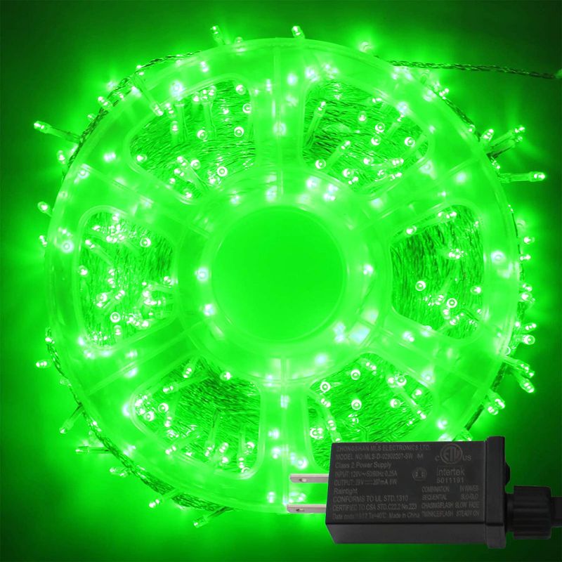 Photo 1 of St. Patrick's Day Decor - Green Christmas String Lights 196.8Ft 600LED 8 Modes Green Fairy Decor Lights for Christmas, Holiday, Party, Outdoor ,Indoor, Wedding, Garden(Green)
