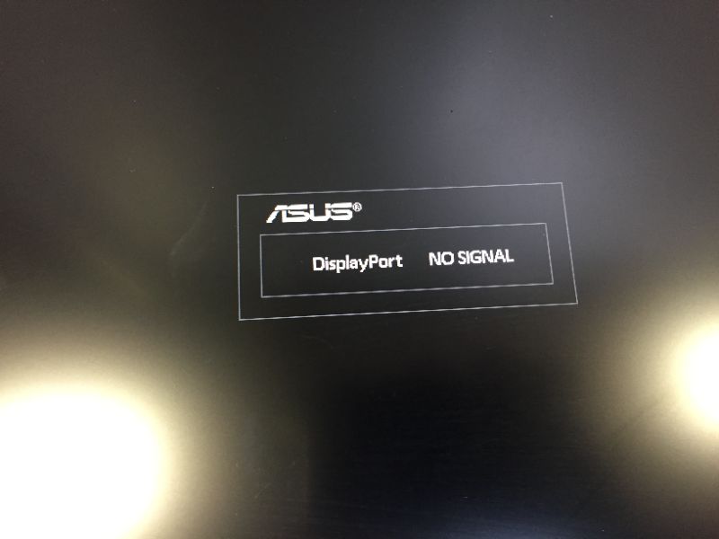 Photo 4 of ASUS TUF Gaming VG289Q1A 28” HDR Monitor, 4K UHD (3840 x 2160), IPS, Adaptive-Sync/ FreeSync, Eye Care, DisplayPort HDMI, DCI-P3 HDR 10, Shadow Boost, Black---MISSING ALL CABLES AND POWER CORD---ITEM IS NOT IN ORIGINAL PACKAGING---ITEM IS DIRTY---
