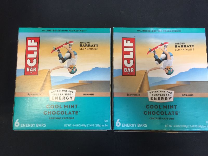 Photo 2 of CLIF BARS - Energy Bars - Cool Mint Chocolate - With Caffeine - Made with Organic Oats - Plant Based Food - Vegetarian - Kosher (2.4 Ounce Protein Bars, 6 Count)---PACK OF 2---BEST BY DATE WAS JUNE 01 2022---