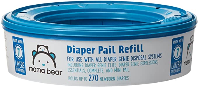 Photo 1 of Amazon Brand - Mama Bear Diaper Pail Refills for Diaper Genie Pails,  (  2 Packs of 270 Count)