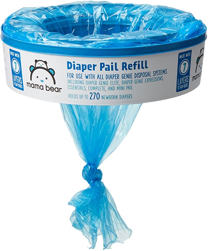 Photo 1 of Amazon Brand - Mama Bear Diaper Pail Refills for Diaper Genie Pails,  (  2 Packs of 270 Count)