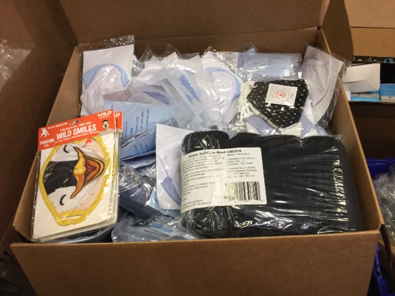 Photo 1 of Assorted face mask miscellaneous styles and fabric sold as is box lot