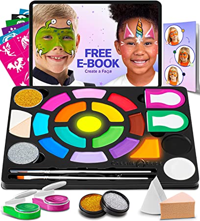 Photo 1 of Face Painting Kits for Kids - Water Based Face Paint Kits 16 Colors