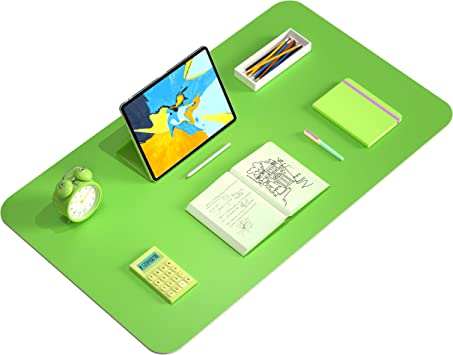 Photo 1 of Desk Writing Mat, Washable Desk Pad Protector, Waterproof Wipeable Kids Writing Drawing Mat, Hard Board Writing Pad for Kids (Green, 23.6" x 15.7")
