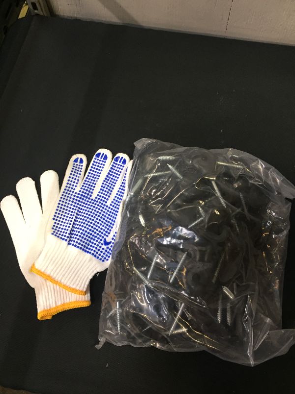Photo 1 of 100PCS Upgraded Black Electric Fence Insulators,1 Pc Free Insulator Socket Tool,and 1 Gloves,Screw in Ring Insulators for Farm Animal Fencing(Grid System Accessories for Animal Husbandry Electronic)
