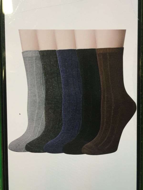 Photo 1 of 5 PAIRS WOMENS WINTER WARM KNIT WOOL CASUAL CREW SOCKS ONE SIZE