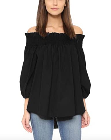 Photo 1 of 4xl ZANZEA Womens Off Shoulder Summer Blouse Tunic Tops 3/4 Long Sleeve Tie Knot Ladies T-Shirts
