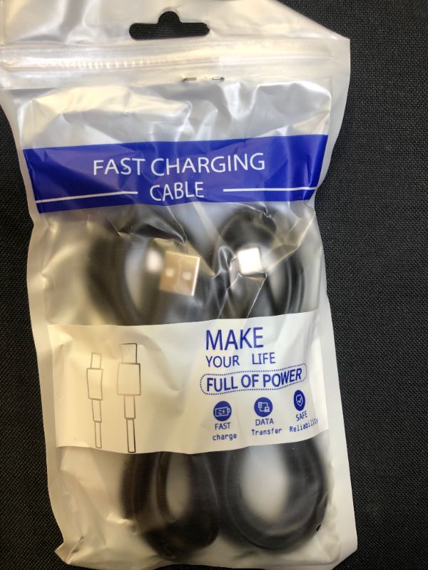 Photo 3 of 5 FT USB Type C Cable Fast Charging Cable USB-C Type-C 2 pack 3 count 