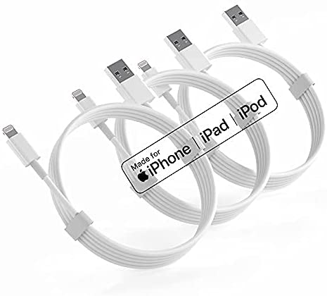 Photo 1 of HOURTT Apple iPhone Charger 6ft, MFI Certified Apple Original Lightning Cable 3 Pack, Lightning to USB Cables, Fast Apple Chargers for iPhone 11 Pro/11/XS MAX/XR/8/7/6s/6,iPad Pro/Air/Mini,iPod Touch
