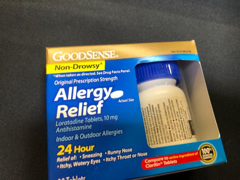 Photo 4 of GoodSense Allergy Relief Loratadine Tablets 10 mg, Antihistamine, Allergy Medicine for 24 Hour Allergy Relief, 30 Count 3 pack--Expires Aug 2022