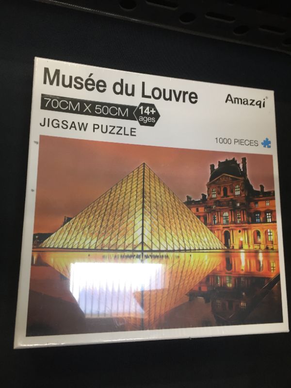 Photo 1 of Christmas Jigsaw Puzzles 1000 Pieces for Adults - Louvre Night Puzzle with Letters on Back for Women Men Mom Grandma?28×20In?