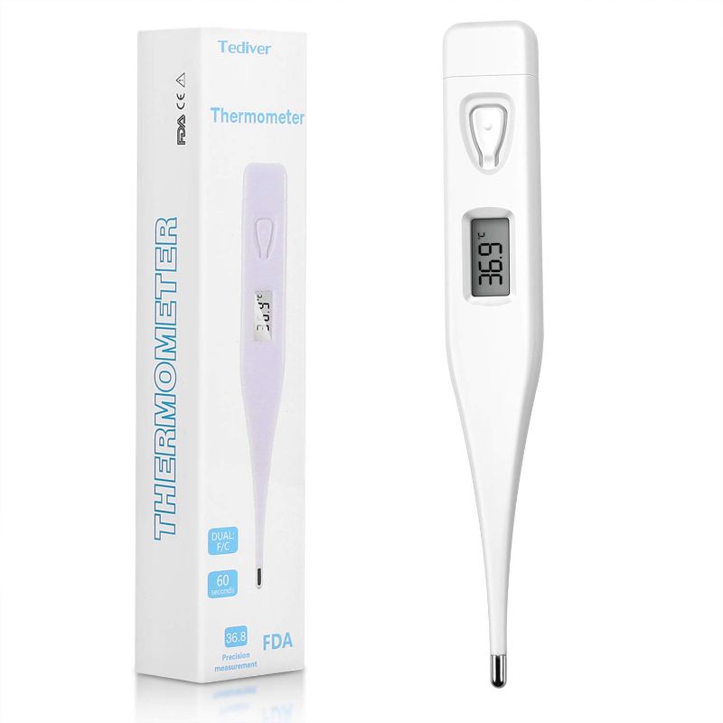 Photo 1 of 
Tediver Digital Oral Thermometer for Body Temperature - Medical Thermometer for Oral, Rectal and Underarm ( 2 pack ) 