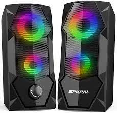 Photo 1 of SPKPAL Computer Speakers Wired RGB Gaming Speakers 