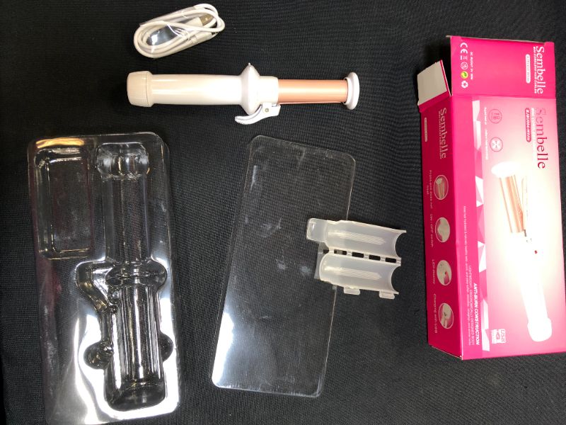 Photo 1 of Cordless Curling Iron, SEMBELLE 3/4 Inch Ceramic Iron Hair Curler - Rechargeable Portable Curling Wand with USB Cable and Protective Heat Resistant Case - Travel Size Hair Curler for Short, Long Hair
