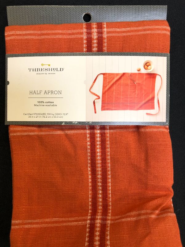 Photo 2 of Cotton Half Apron Orange - Threshold™

