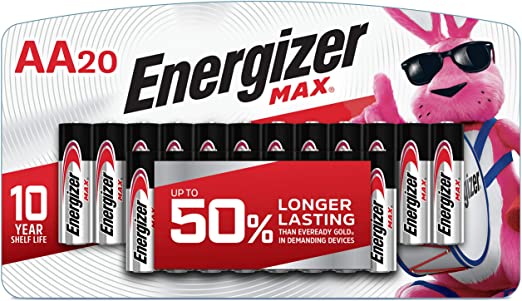 Photo 1 of Energizer AA Batteries (20 Count), Double A Max Alkaline Battery
