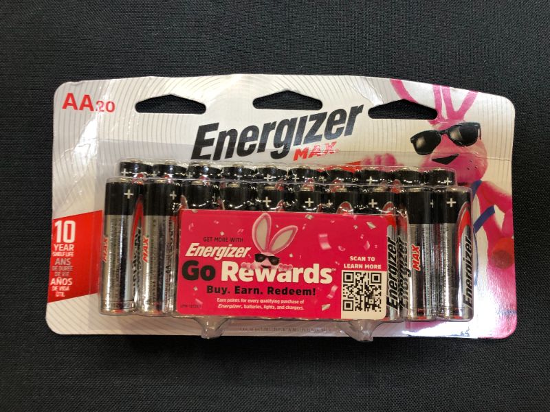 Photo 2 of Energizer AA Batteries (20 Count), Double A Max Alkaline Battery
