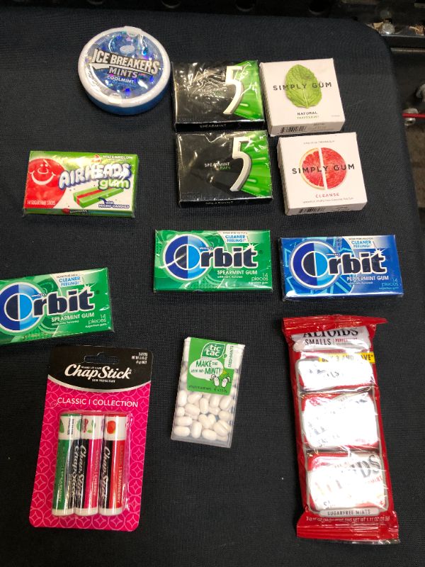 Photo 1 of gum and chapstick
